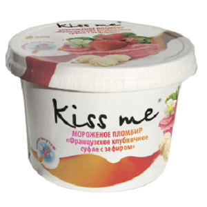 Карт. ст. 125/12 "Kiss me" пломбир "Французское клубничное суфле с зефиром"