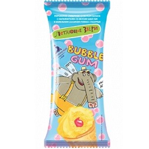 Рожок 70/40 "BUBBLE&GUM" сливочный со вкусом банана с наполнителем со вкусом бабл гам